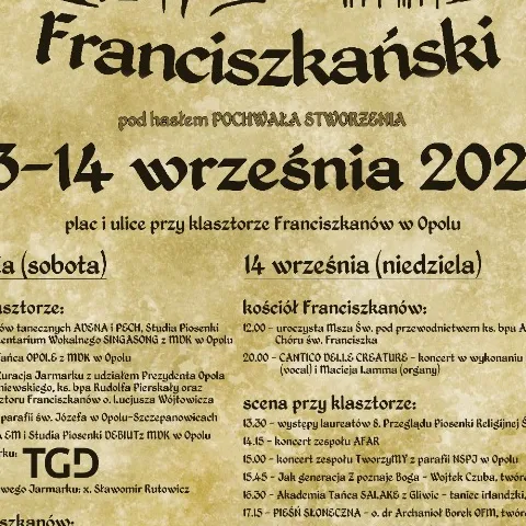 Jarmark Franciszkański 2025 (plakat)